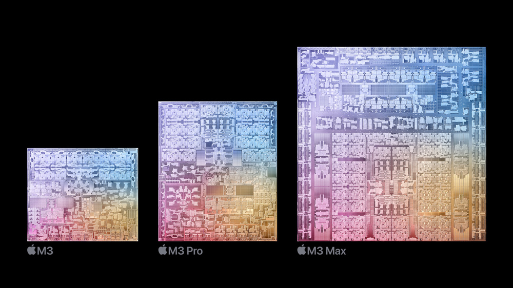 M3 chip, M3 Pro chip, M3 Max chip
