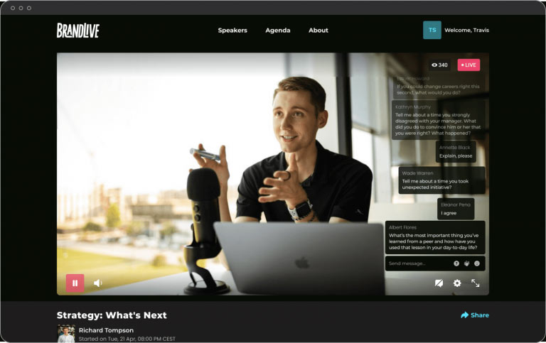event app or customizable software BrandLive