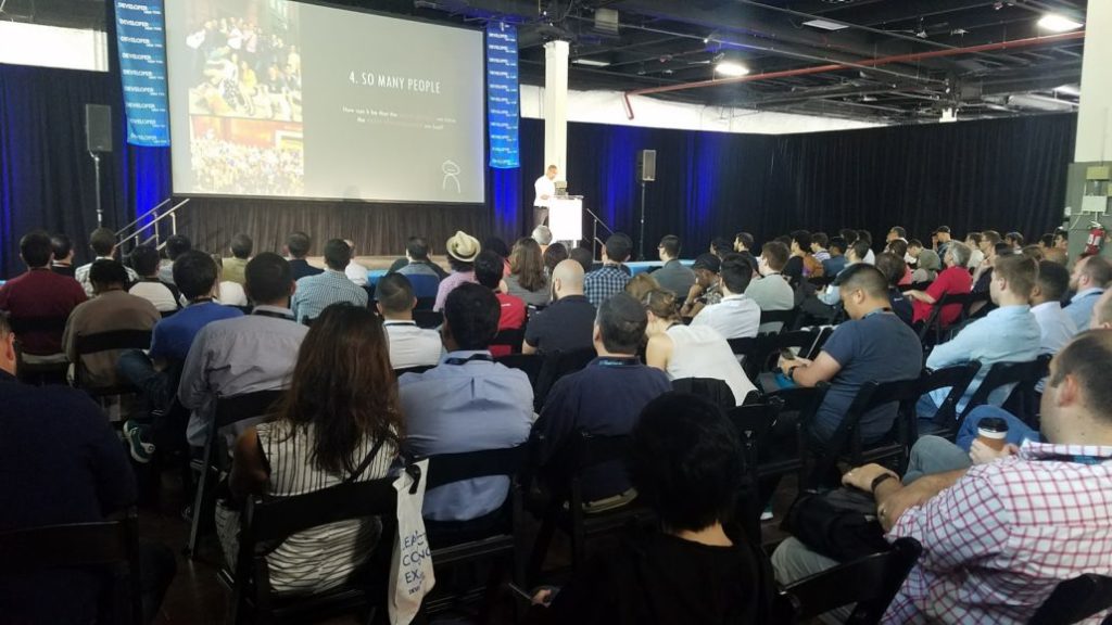 Brooklynn Expo Center | Developer Week |  Presentation in an venue center