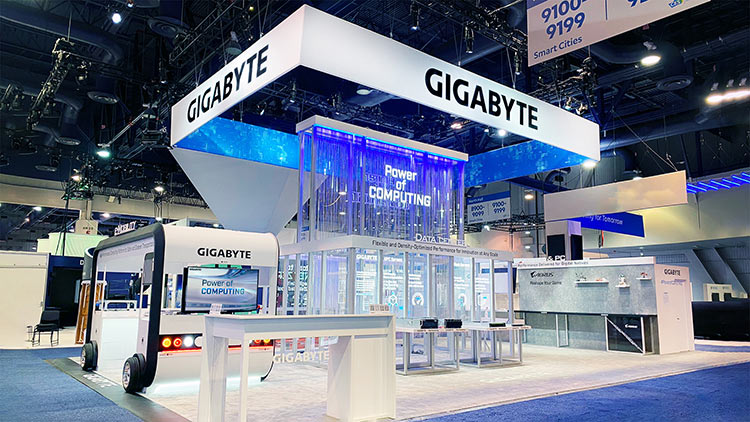 Gigabyte CES trade show booth
