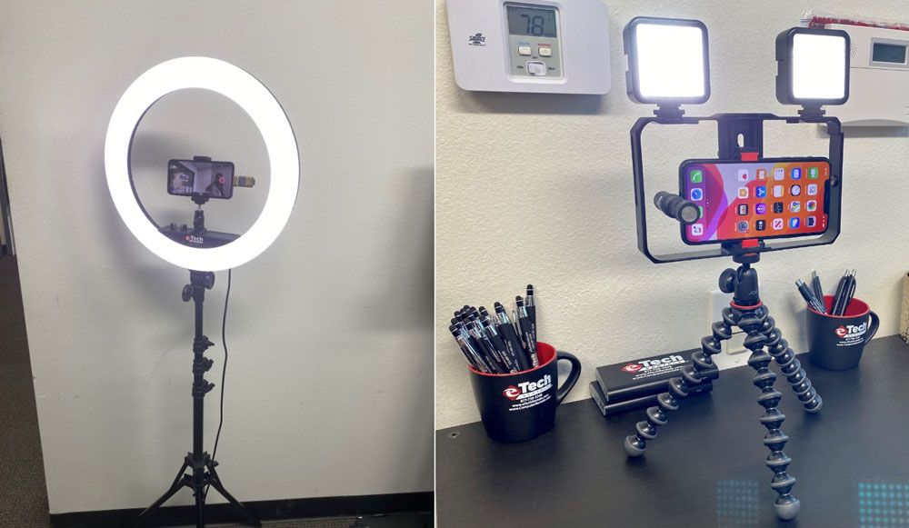 phone ring light and tripod