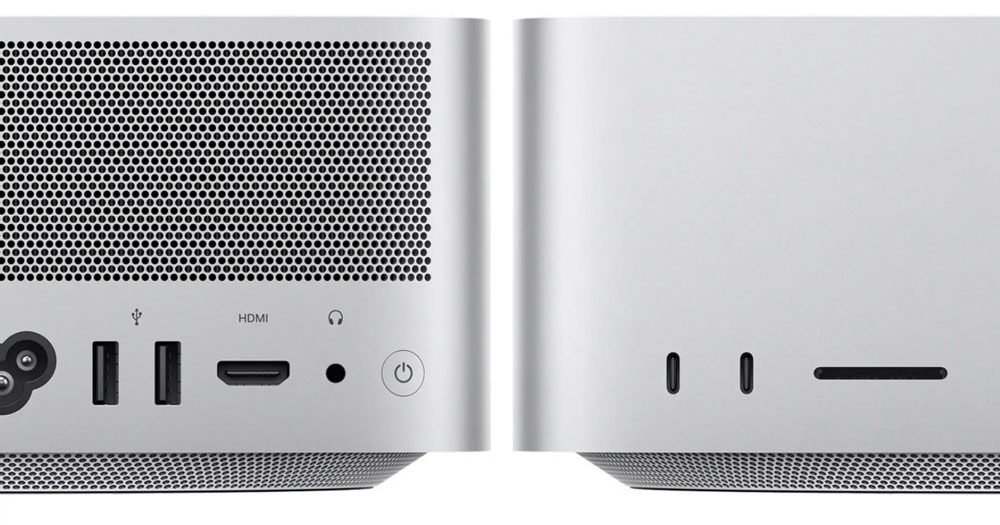 mac studio front and back