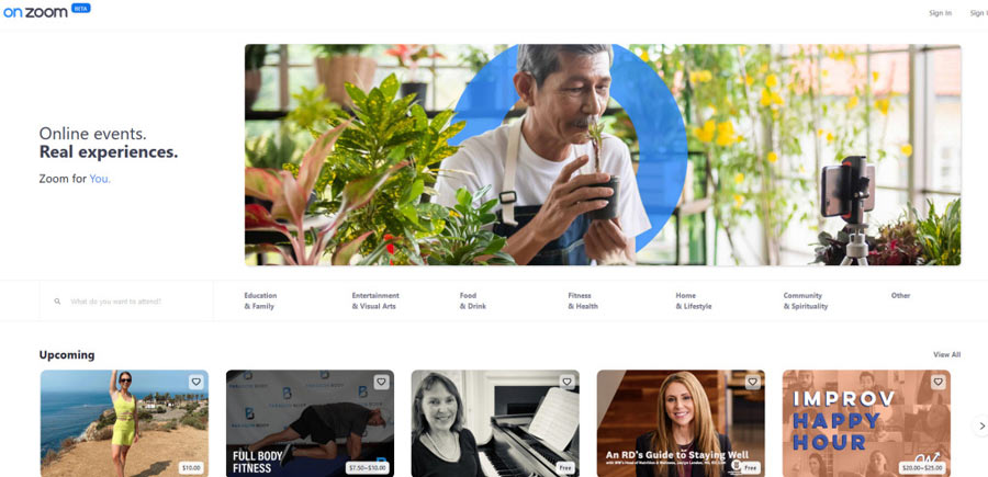 onzoom for event professionals