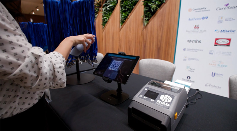 Touchless event check in QR code
