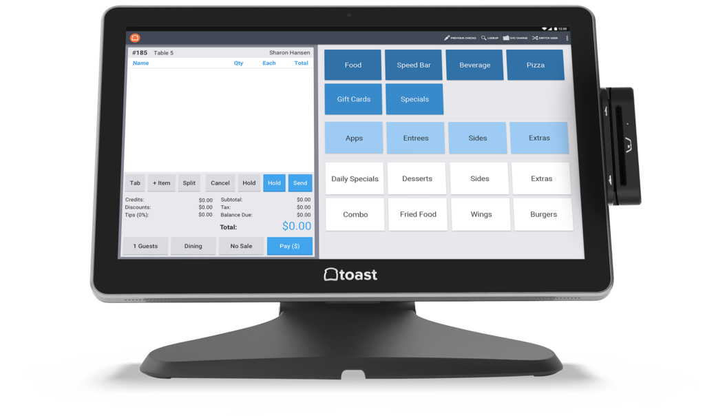Point of sale system by TOAST